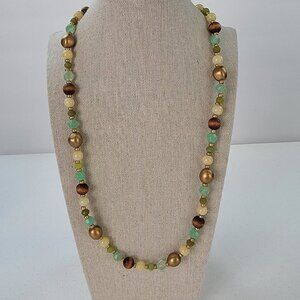 Lydell NYC Gold-Tone Multicolor Glass Beaded Necklace 41 in Toggle Clasp